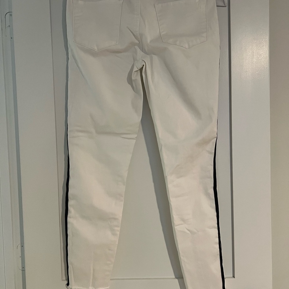 Articles of Society White Denim with Black Accent Stripes - Picture 4 of 10